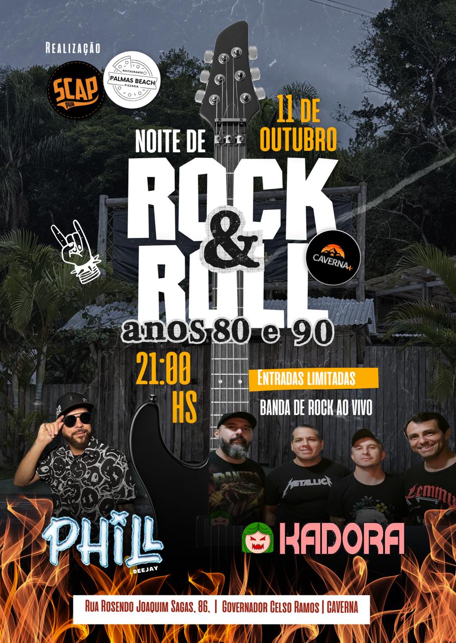 NOITE DE ROCK ROLL ANOS 80 E 90